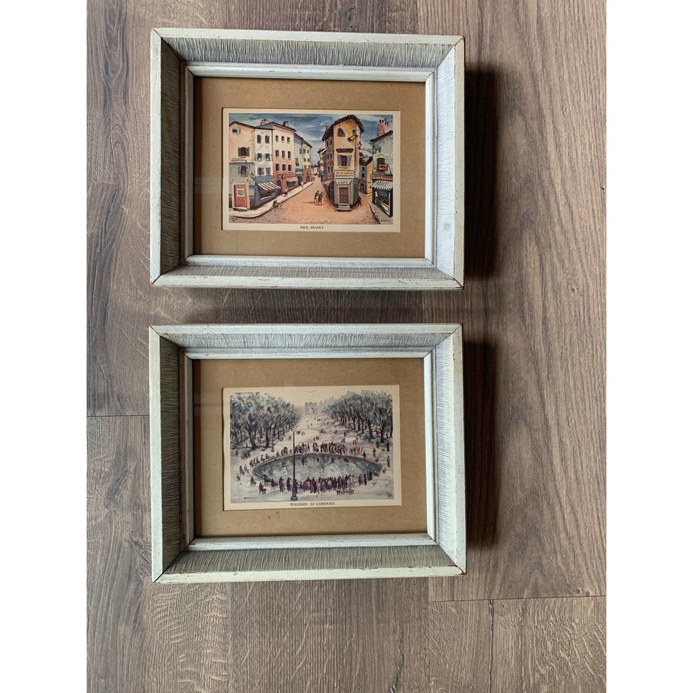 Paris France Scene Prints by Buzelli 1950's